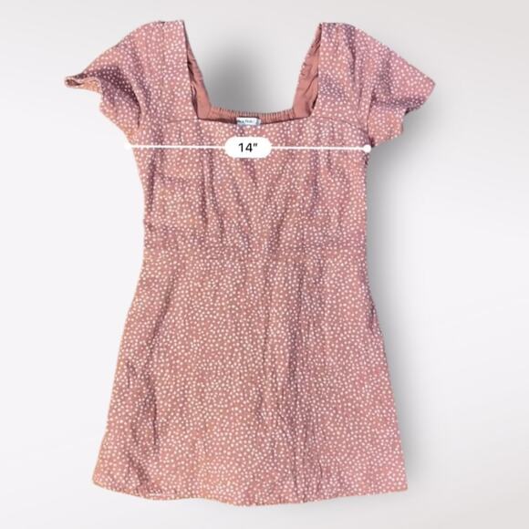 Abercrombie & Fitch Linen Polka Dot Romper Womens Size XS Pink White - Picture 4 of 9